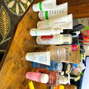 Multiple brands of skin cosmetics.